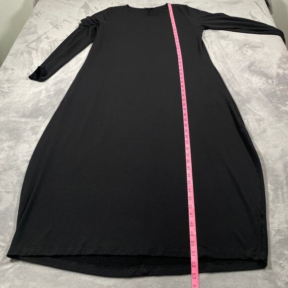Bryn Walker Dress Womens Xl Black Maxi Pockets Lagenlook Flowy Minimal Capsule - Picture 9 of 16